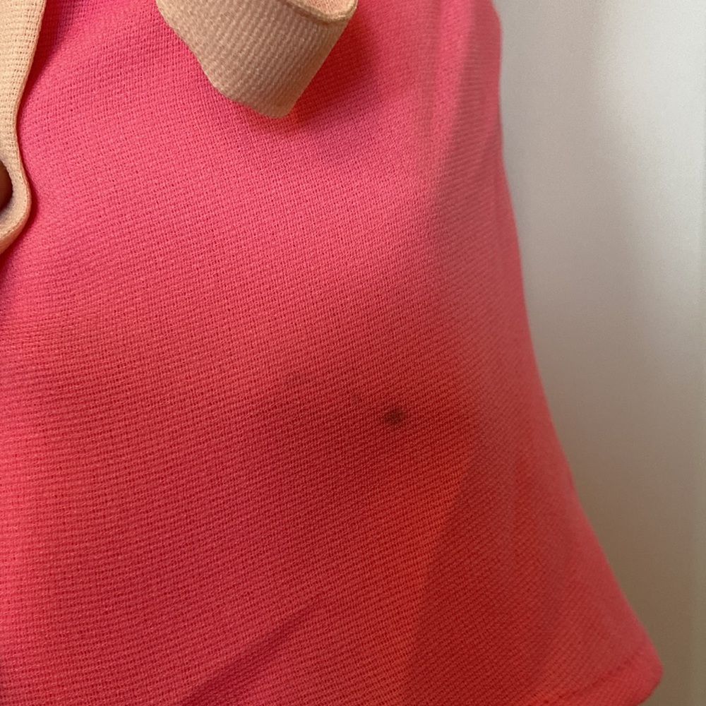 Beautiful pink and cream drop waist dress in size L - Picture 6 of 8